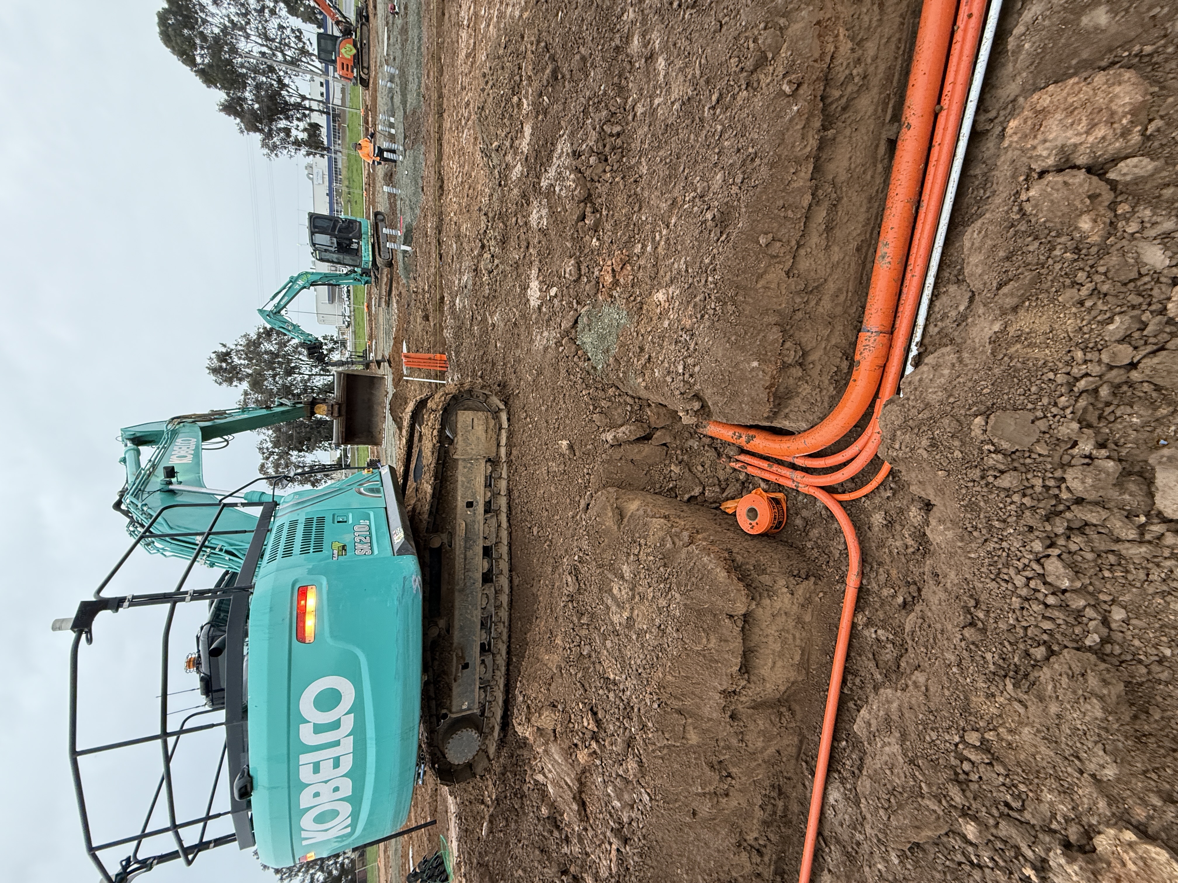 Commercial electrical team on site